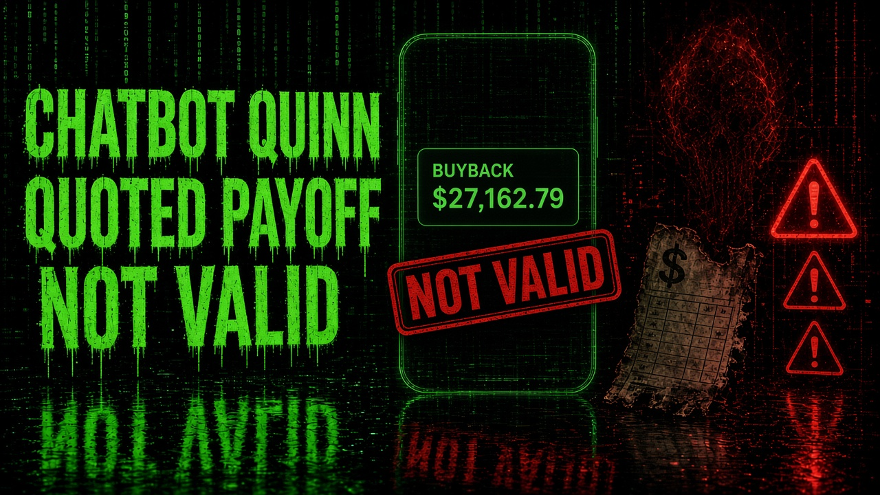 The Chatbot That Quoted the Loan Payoff