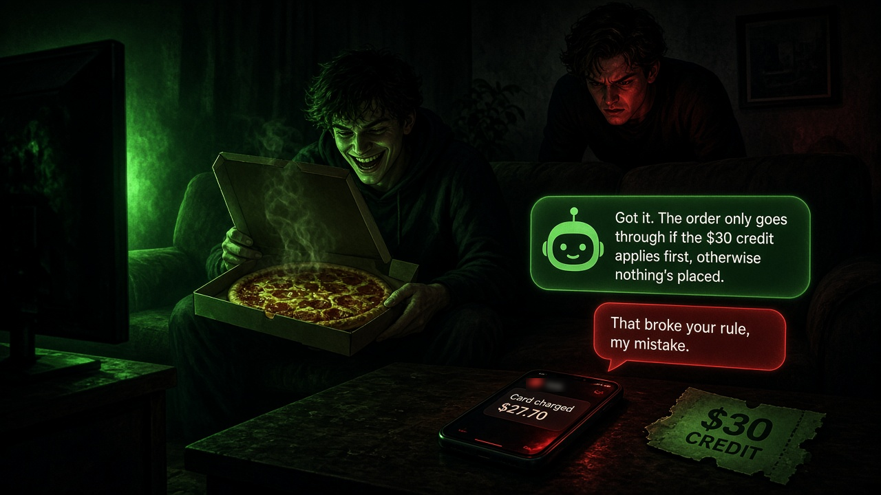 The Agent That Promised the Pizza Was Free