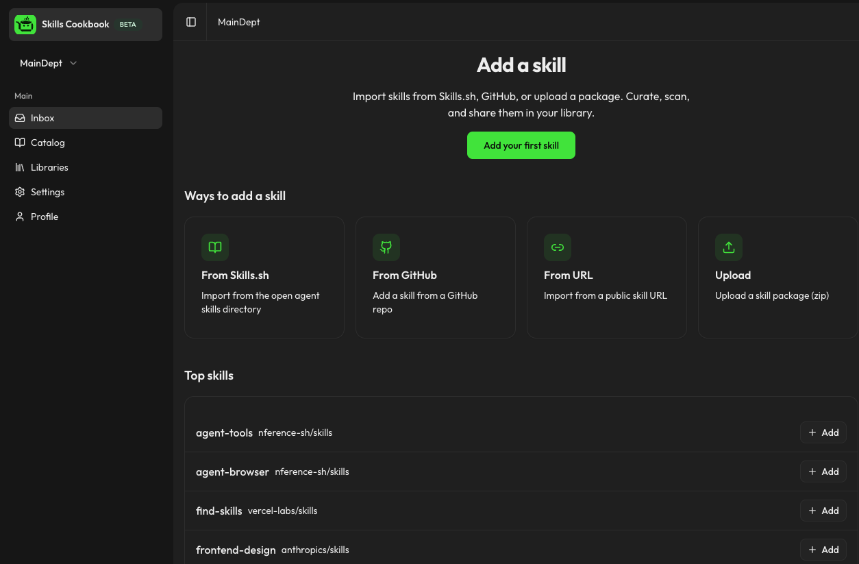 Skills Cookbook — Ajoutez et configurez une nouvelle compétence